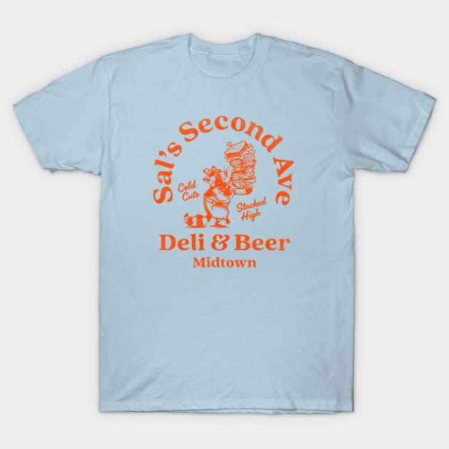 "Sal's Second Ave Deli & Beer" Cool New York Style Deli Art T-Shirt by The Whiskey Ginger